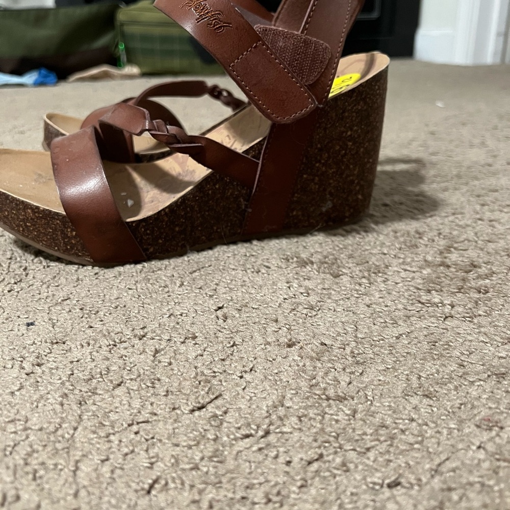 Stylish Brown Wedge Sandals